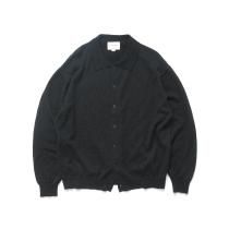 STILL BY HAND スティルバイハンド / KN01254 - BLACK エクストラキッドモヘア混 ニットポロカーディガン