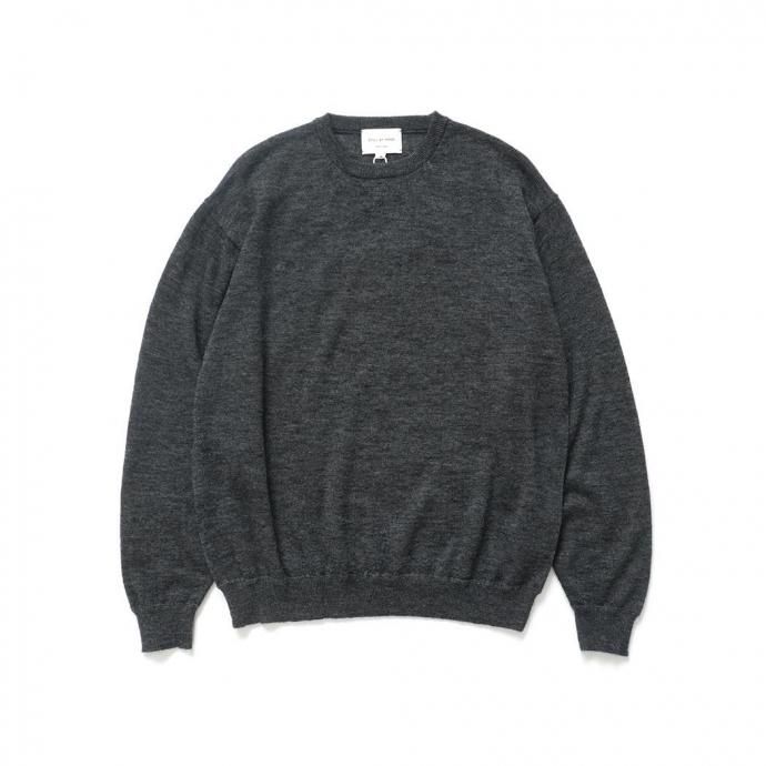 189086419 STILL BY HAND スティルバイハンド / KN02254 - GREY エクストラキッドモヘア混 クルーネックプルオーバー 01