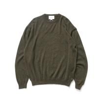 STILL BY HAND スティルバイハンド / KN02254 - OLIVE エクストラキッドモヘア混 クルーネックプルオーバー