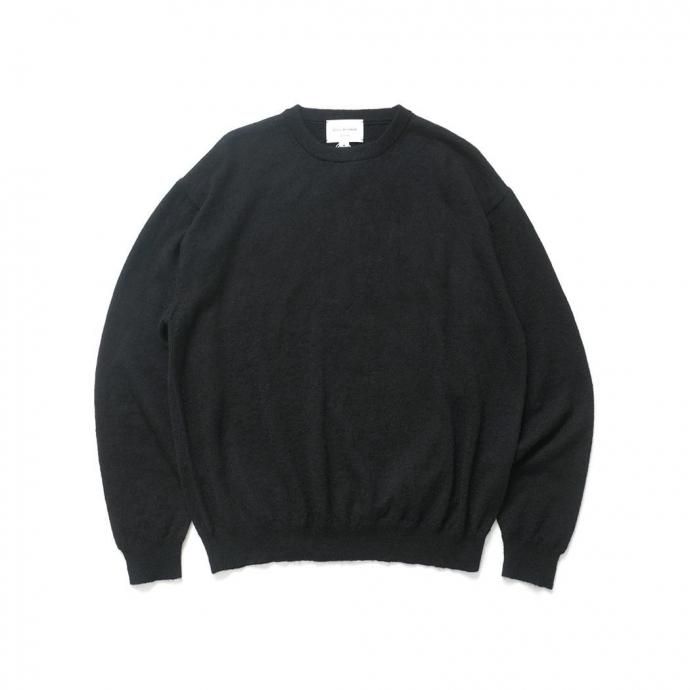 189086434 STILL BY HAND スティルバイハンド / KN02254 - BLACK エクストラキッドモヘア混 クルーネックプルオーバー 01