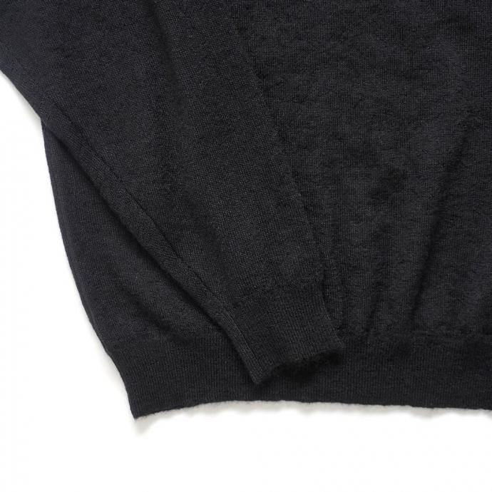 189086434 STILL BY HAND スティルバイハンド / KN02254 - BLACK エクストラキッドモヘア混 クルーネックプルオーバー 02