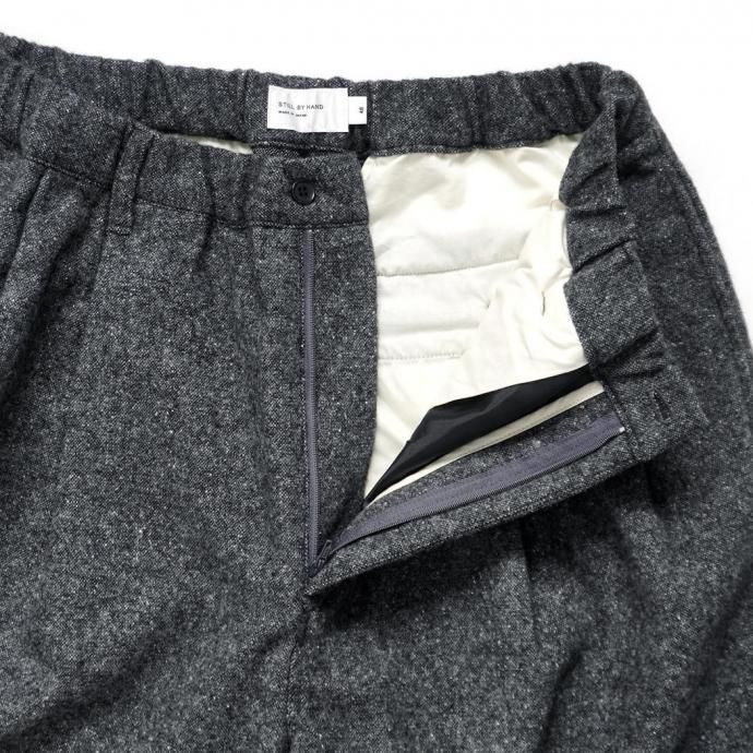 189086684 STILL BY HAND スティルバイハンド / PT02254 - GREY シルクネップ ウールパンツ 02