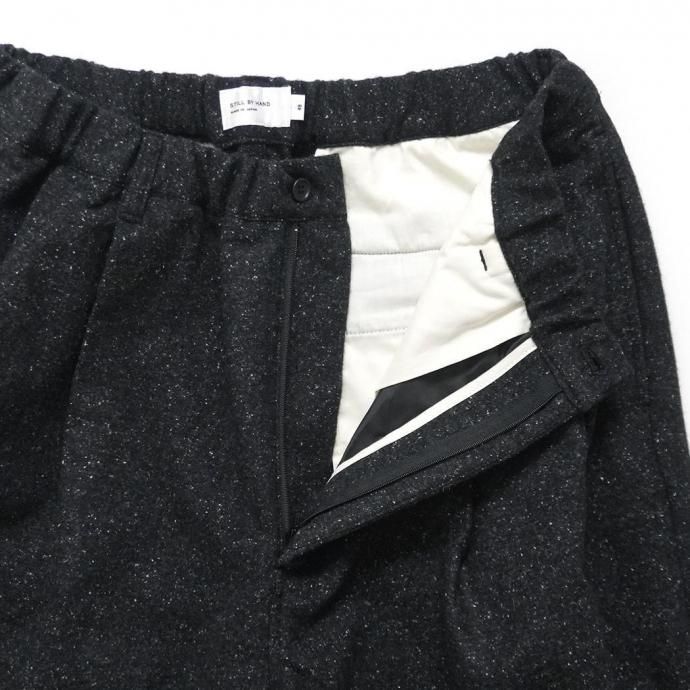 189086809 STILL BY HAND スティルバイハンド / PT02254 - CHARCOAL シルクネップ ウールパンツ 02