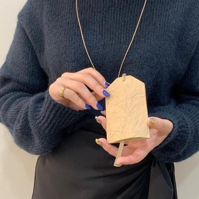 157076918gray i ro se / ACC-P12 / PAPER LEATHER KEY/CARD HOLDER - GRAY 02