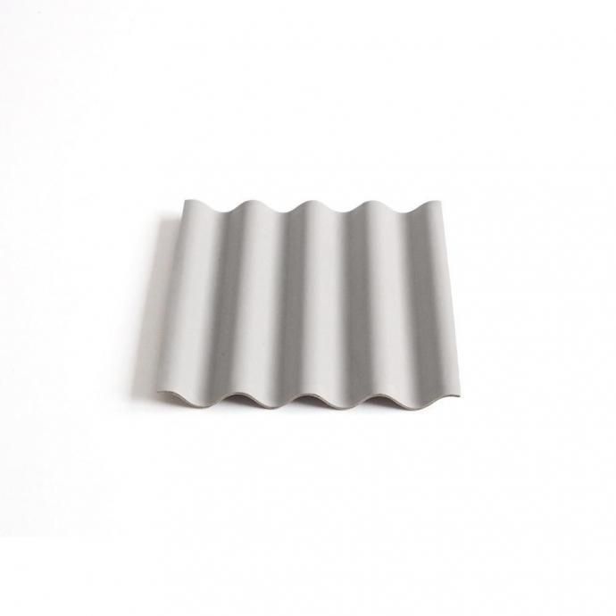 187129367 i ro se / ACC-W01-3 WAVE LEATHER TRAY SQUARE-S  쥶  ȥ쥤 S - GRAY 02