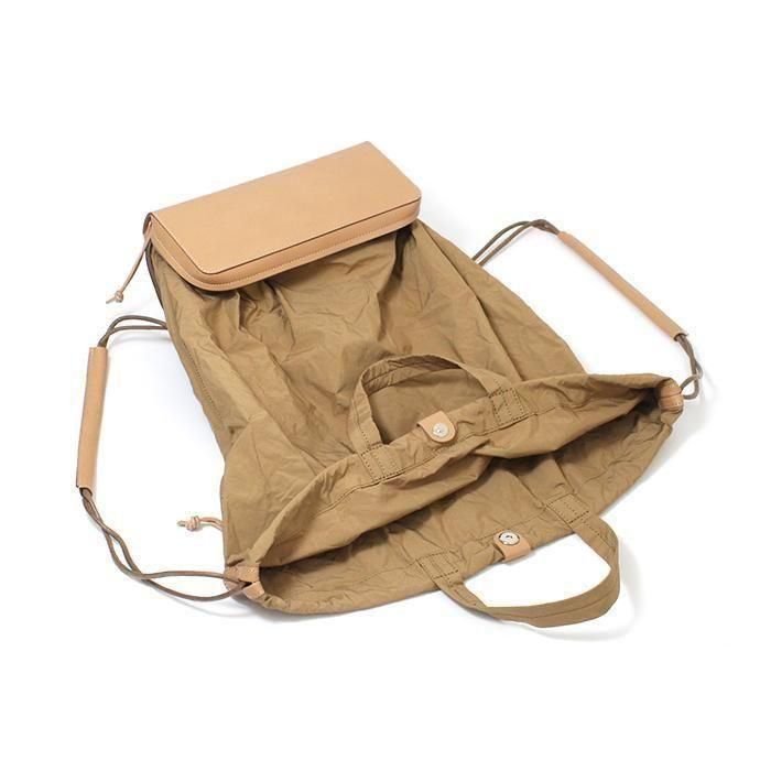 149998010-beige i ro se / BAG-PU11 POCKETABLE KNAP TOTE BAG ʥåסȡȥХå - BEIGE 02