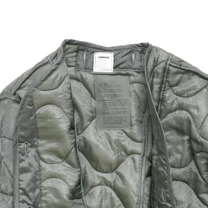 oddment / QUILTING MA-1 - Olive キルティングライナー リメイクノー