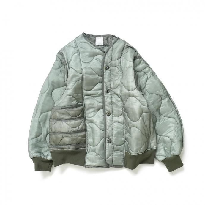 oddment / QUILTING MA-1 - Sage キルティングライナー リメイクノー