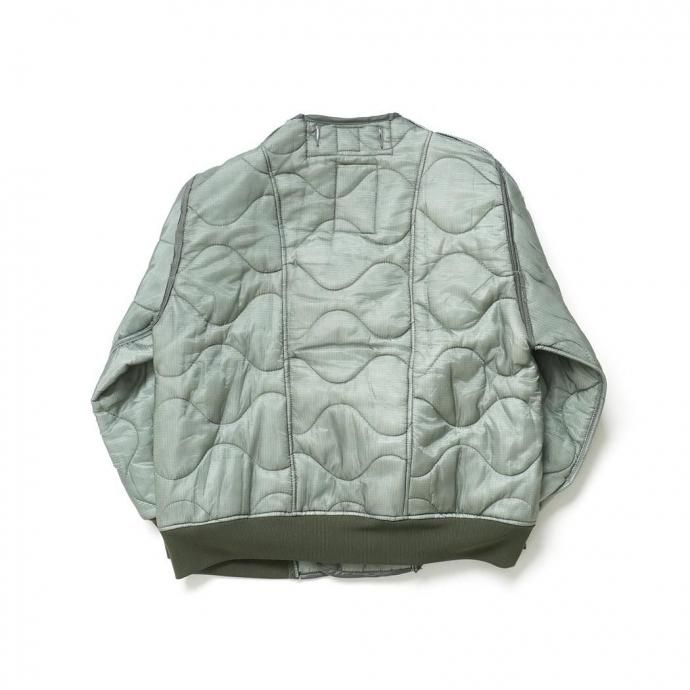 oddment / QUILTING MA-1 - Sage キルティングライナー リメイクノー
