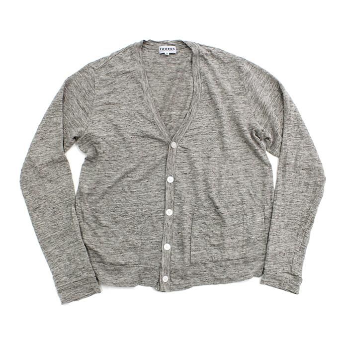 73309331 TAURUS / Linen Jersey Cardigan リネン天竺カーディガン - Grey 01