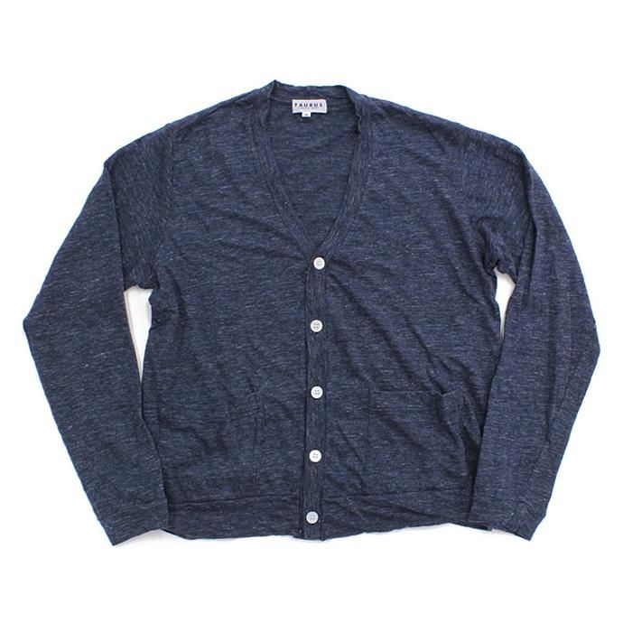 73309383 TAURUS / Linen Jersey Cardigan リネン天竺カーディガン - Navy 01