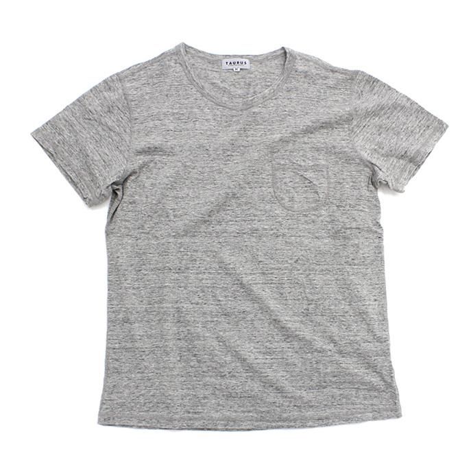 73397050 TAURUS / Flat Seamed Pocket Tee ポケットTシャツ - Heather Grey 01