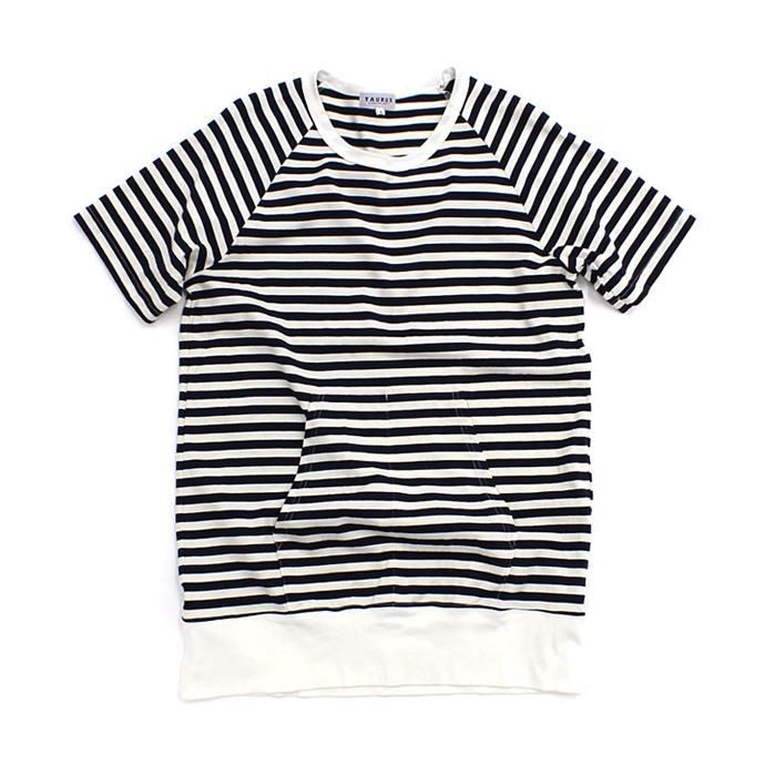 73398063 TAURUS / S/S Crewneck Stripe Tee ܡݥåT - Navy/White 01