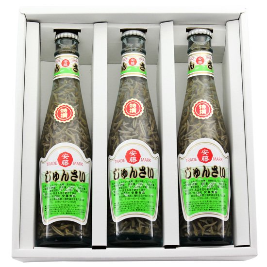 【秋田産】特選じゅんさい水煮瓶詰め３本セットの写真2