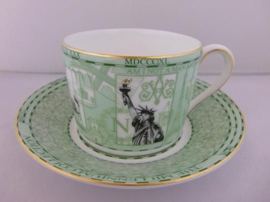 ウェッジウッドWedgwood☆限定ミレニアムコレクション緑 カップ＆S