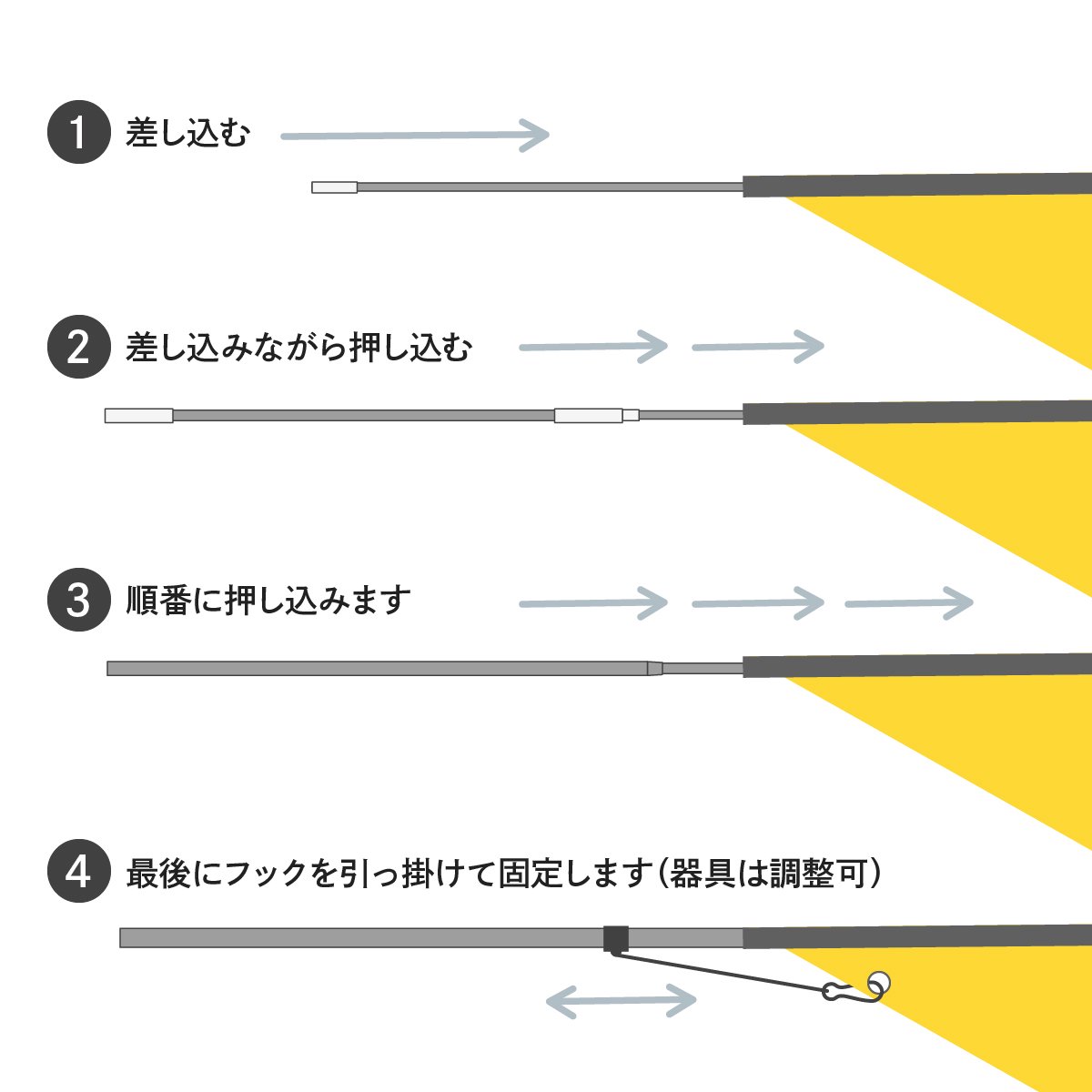 PバナーLサイズ専用ポール - 激安のぼり源