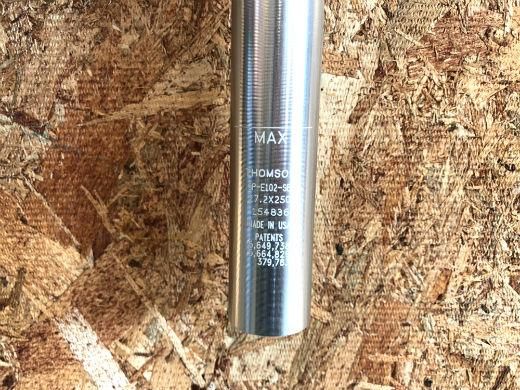 THOMSON * ELITE SEAT POST * SET BACK * 27.2mm/250mm * SILVER