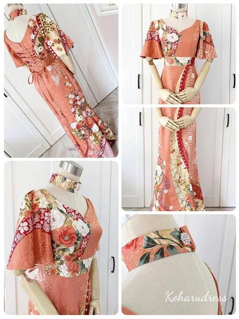 着物リメイクドレス こはる | #着物リメイクドレス #着物