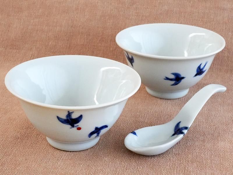 日下華子さん つばめ7寸皿 2枚セット 石川県白山市で作陶されている日下華子作のつばめ7寸皿 うつわ
