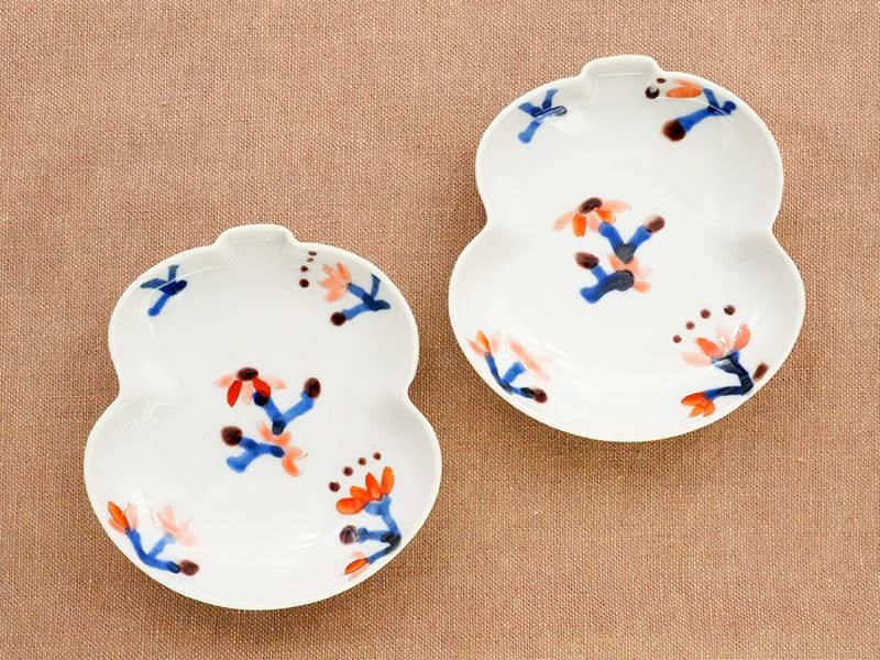 【萌窯】色絵桃　れんげ　豆皿　箸置き 楽天市場】萌窯 レンゲ れんげ 色絵桃 豆皿 箸置き : on la CRU