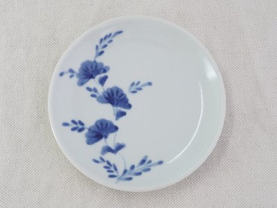 九谷青窯　野菊　4.5寸皿