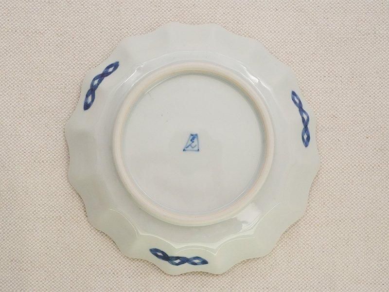 堀畑蘭 染付白犬 5寸輪花皿 | 九谷焼 | 東京 南青山の和食器専門店