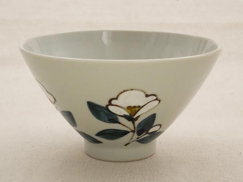 徳永遊心窯 色絵白椿 飯碗（三角） | 九谷焼 | 東京 南青山の和食器