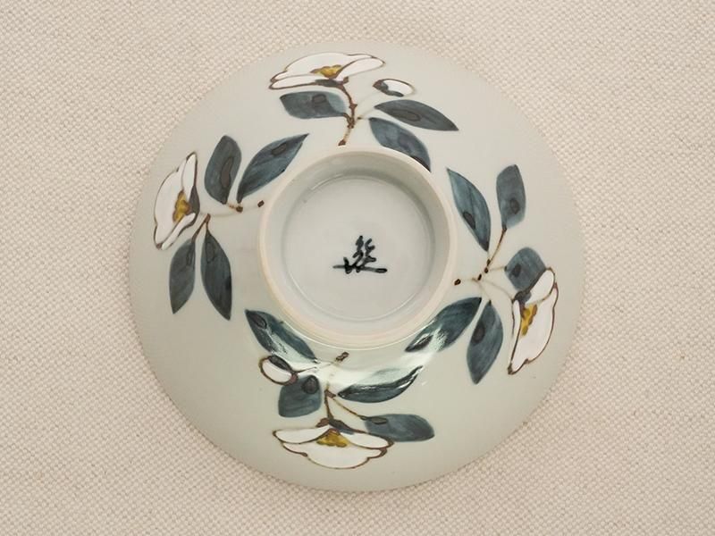 徳永遊心窯 色絵白椿 飯碗（三角） | 九谷焼 | 東京 南青山の和食器