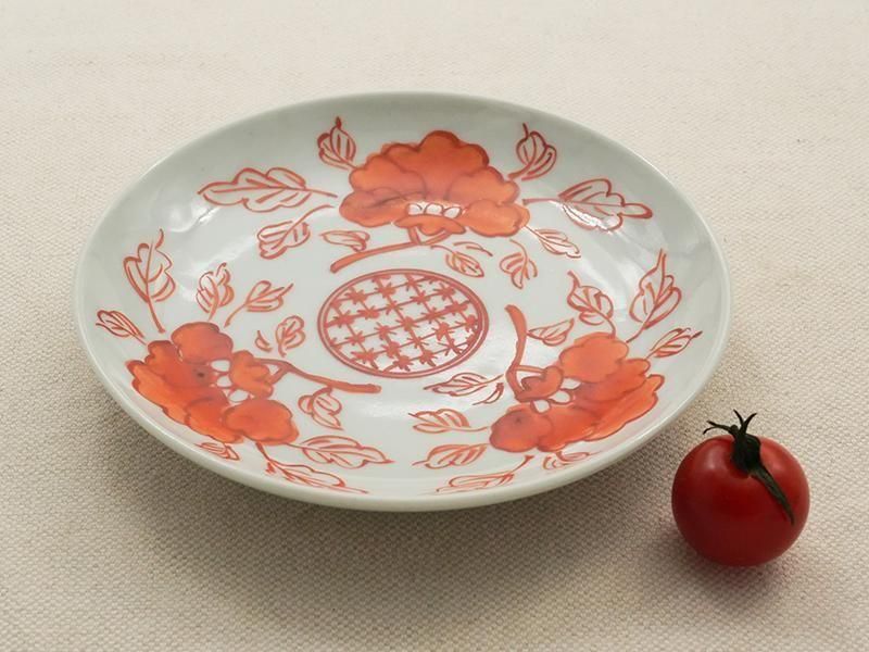 樋山真弓 赤絵折枝花紋 5寸皿 | 九谷焼 | 東京 南青山の和食器専門店