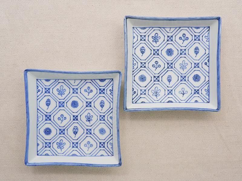 有田焼 たけしの教育委員会で紹介された皿 ベージュ陶器四角形皿