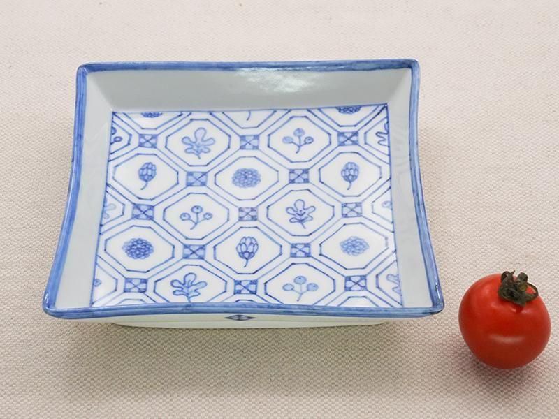 高橋順子 植物標本 角皿 | 有田焼 | 東京 南青山の和食器専門店 うつわ