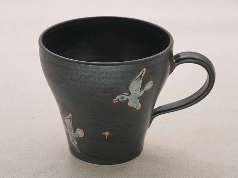宮腰綾 夜のとり マグカップ | 九谷焼 | 東京 南青山の和食器専門店