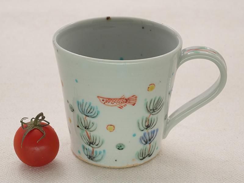 高橋宏彰 色絵水草魚紋 マグカップ | 九谷焼 | 東京 南青山の和食器