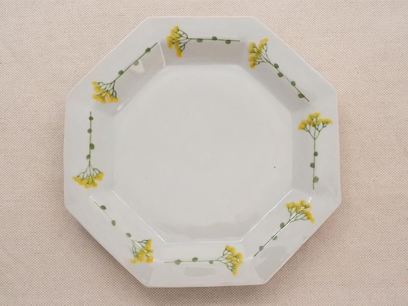 清朝末期の白菜蝶々寿皿、八角形 染付地紋 八角小皿 網目 | 白山陶器直営オンラインストア