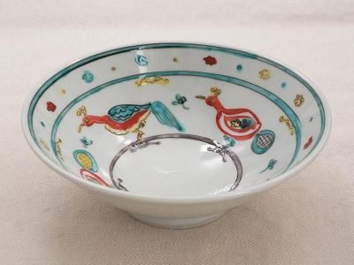 【限定品】 印判&手描　三窓　松竹梅　みじん特大皿　乾銘 梶原貞一作　明治 A 目上の方に贈るなら・・・ - 和食器のセレクトショップ | うつわ