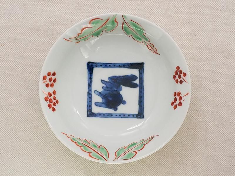古川桜 兎 4.5寸小鉢 | 色絵 染付 磁器 | 東京 南青山の和食器専門店