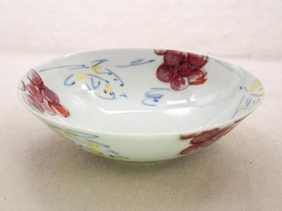 古川桜 ぶどう紋 6.5寸鉢 | 色絵 染付 磁器 | 東京 南青山の和食器専門