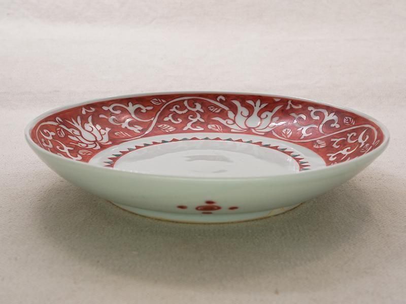 樋山真弓 赤絵花唐草 7寸皿 | 九谷焼 | 東京 南青山の和食器専門店