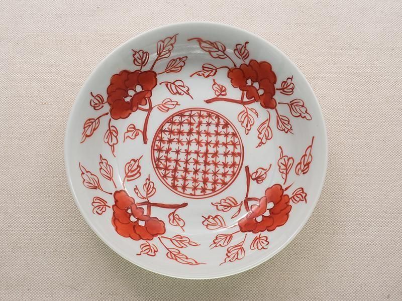 樋山真弓 赤絵折枝花紋 深皿 | 九谷焼 | 東京 南青山の和食器専門店