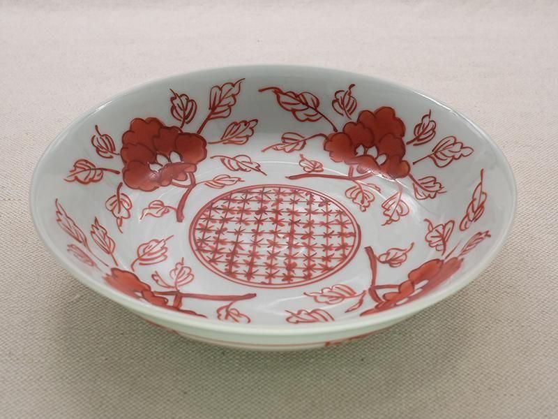 樋山真弓 赤絵折枝花紋 深皿 | 九谷焼 | 東京 南青山の和食器専門店