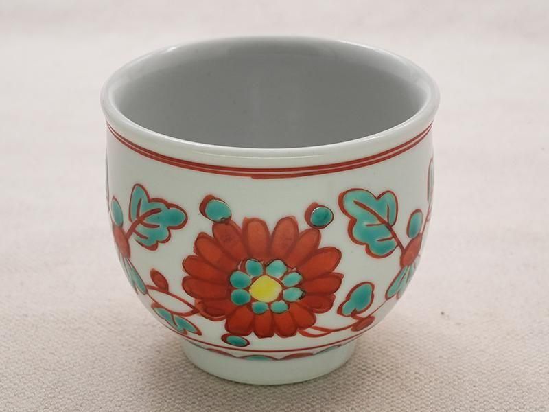 樋山真弓 赤絵唐草紋 湯呑 | 九谷焼 | 東京 南青山の和食器専門店