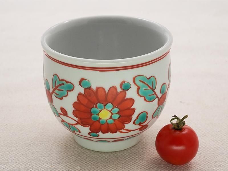 樋山真弓 赤絵唐草紋 湯呑 | 九谷焼 | 東京 南青山の和食器専門店