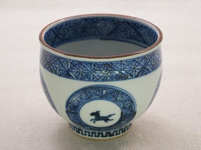 樋山真弓 染付干支紋午 湯呑 | 九谷焼 | 東京 南青山の和食器専門店