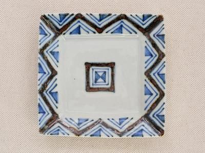 徳永遊心窯 色絵ひょうたん 4.5寸四方鉢 | 九谷焼 | 東京 南青山の和