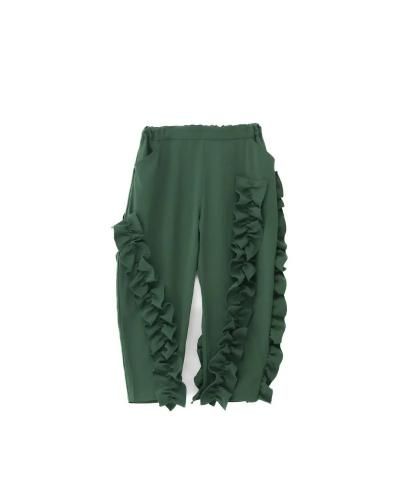 unica/ユニカ アシメフリルパンツ(グリーン) - 大人カワイイ雑貨店