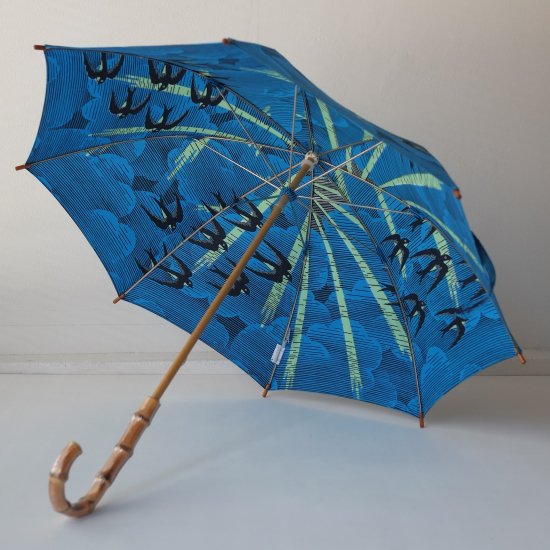 アフリカンプリントの晴雨兼用傘‐23064 50cm 曲がり
