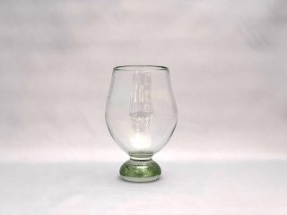 吹きガラス工房 彩砂 琉球ガラス 足付きグラス（卵型）