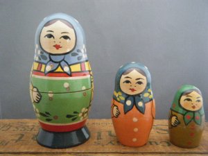 ơ 顼ڥȤΥޥȥ硼ͻ塦VINTAGE OLD Matyoshka Russian nesting doll