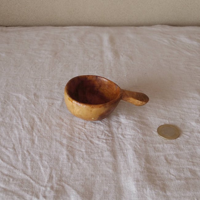 スウェーデン 古い 木のスプーン　sweden wood spoon scoop ヨーロッパ蚤の市 ピーパチアンティーク PIPACS－ANTIQUES