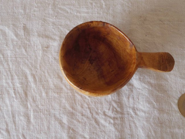 スウェーデン 古い 木のスプーン　sweden wood spoon scoop ヨーロッパ蚤の市 ピーパチアンティーク PIPACS－ANTIQUES